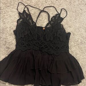 FP Movement by Free People Black Lace Camisole